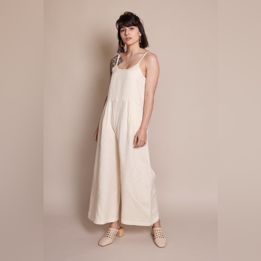 First Rite Dip Pansuit in Bone, S